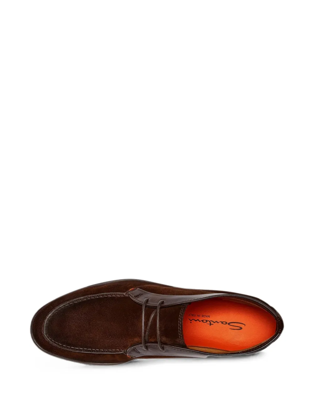 Santoni suede-leather panels ankle boots Bruin