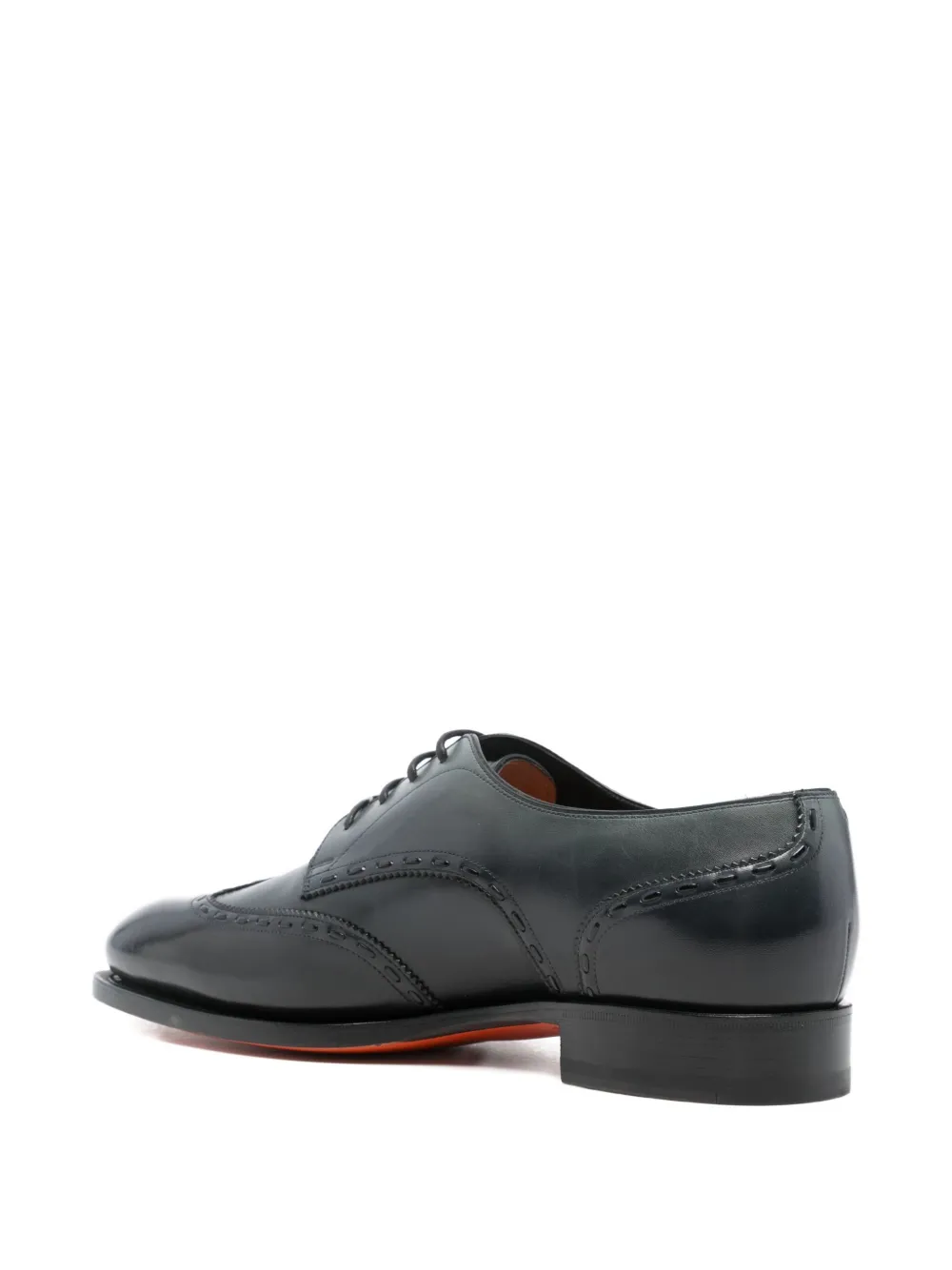 Santoni Wingtip derby schoenen Zwart