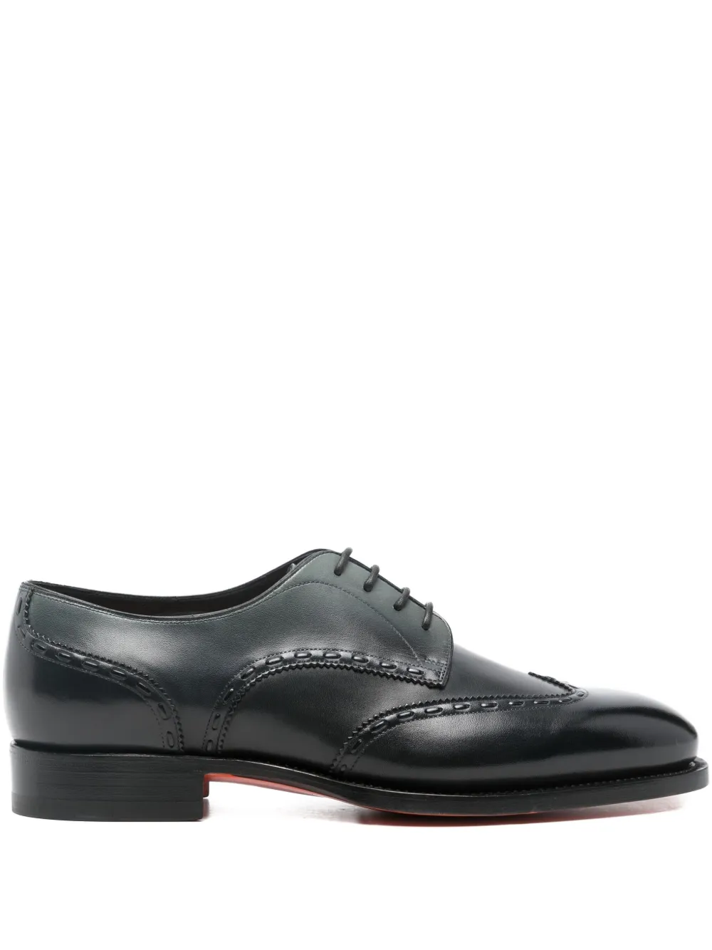 Santoni wingtip derby shoes | Black | Image 1