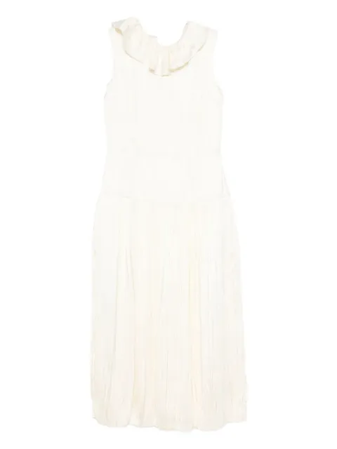 Jil Sander pleated ruffled dress