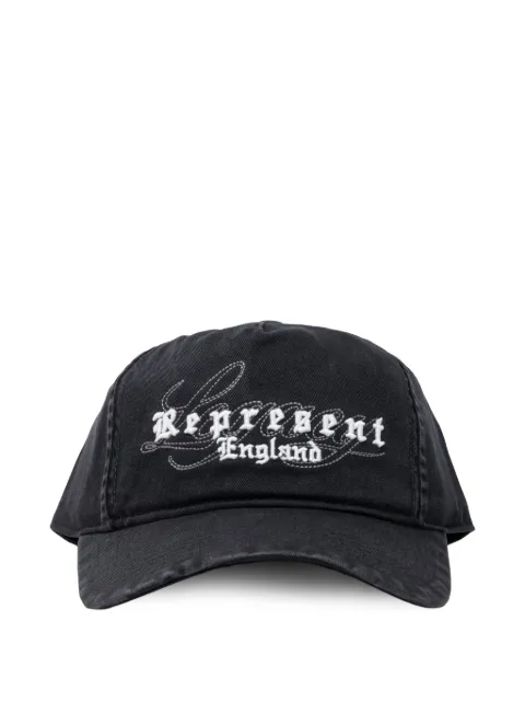 Represent embroidered script cap hat