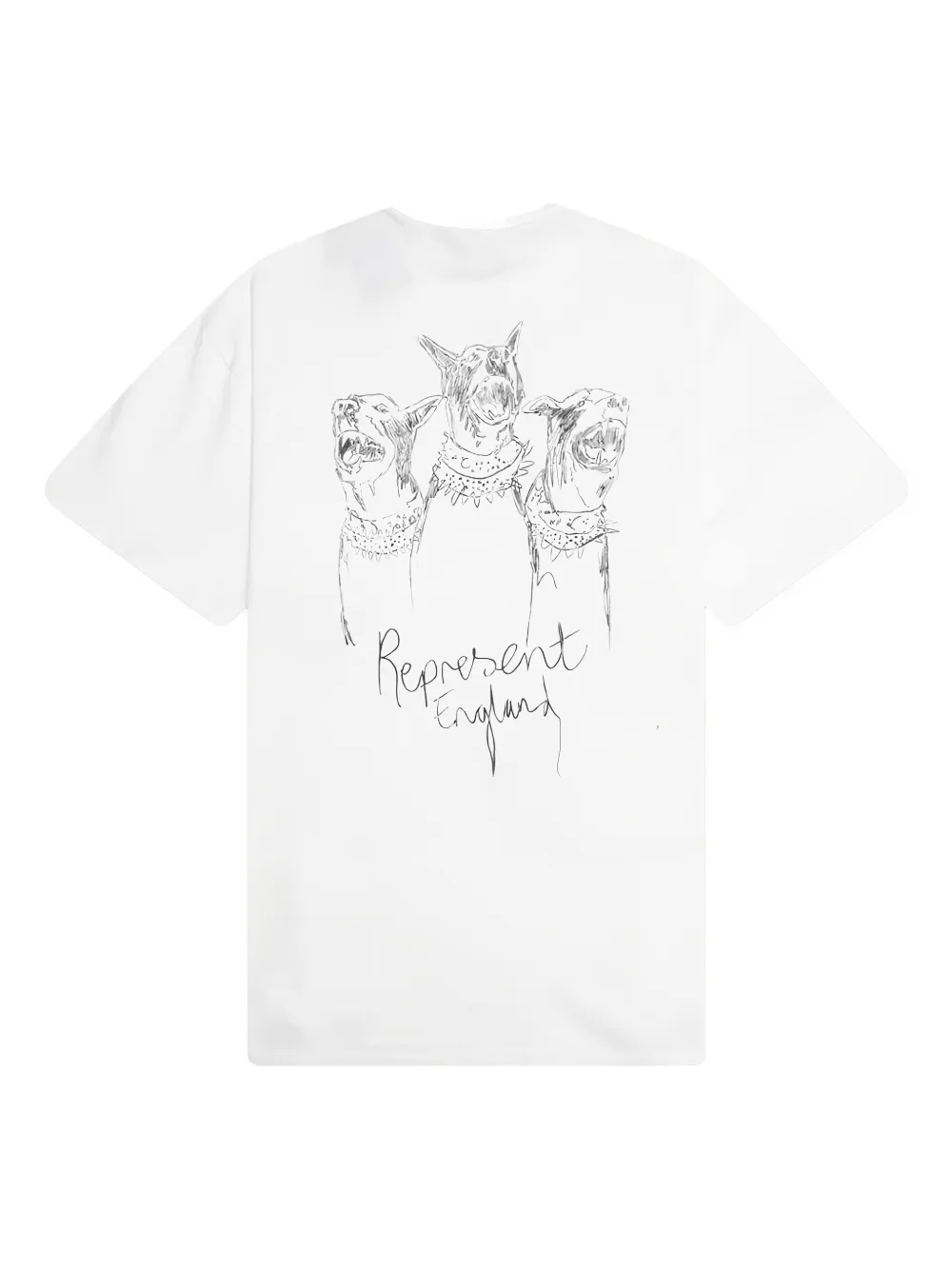 Represent Thoroughbred Dog handgetekend T-shirt - Wit