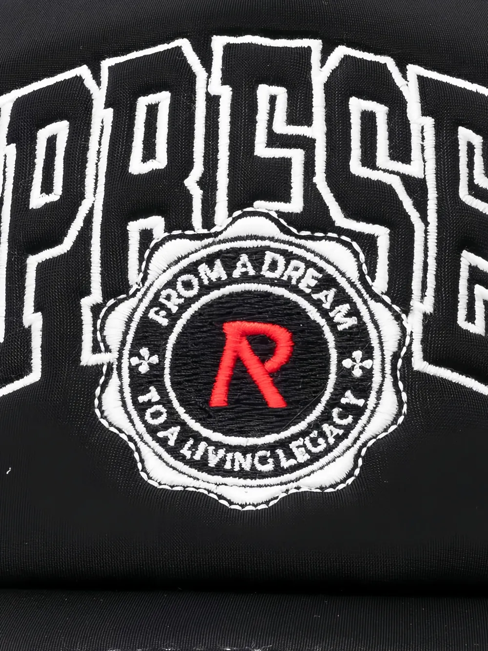 Represent Mesh pet met borduurwerk Zwart