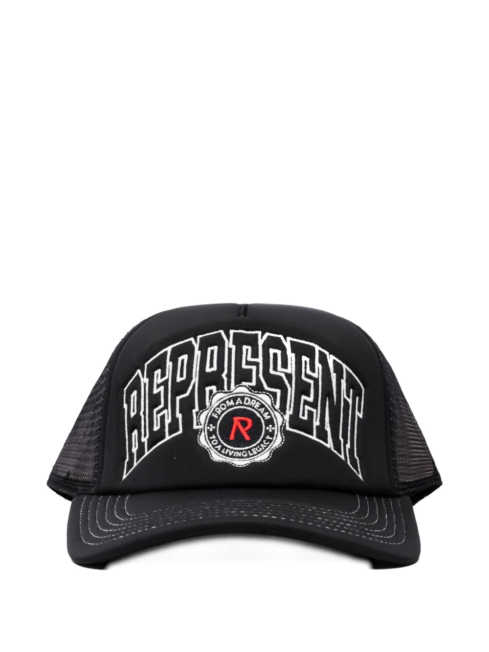 Represent embroidered mesh cap hat - Nero