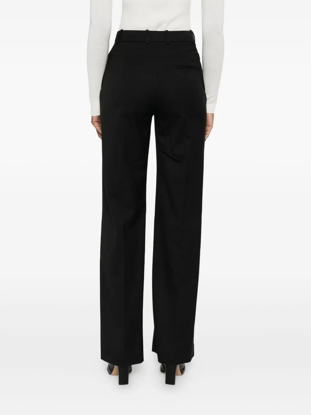 The Frankie Shop Belt Loop Casual Pants In Black