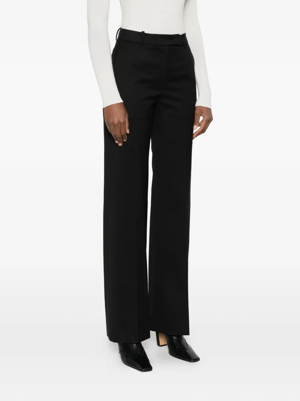 The Frankie Shop Belt Loop Casual Pants In Black