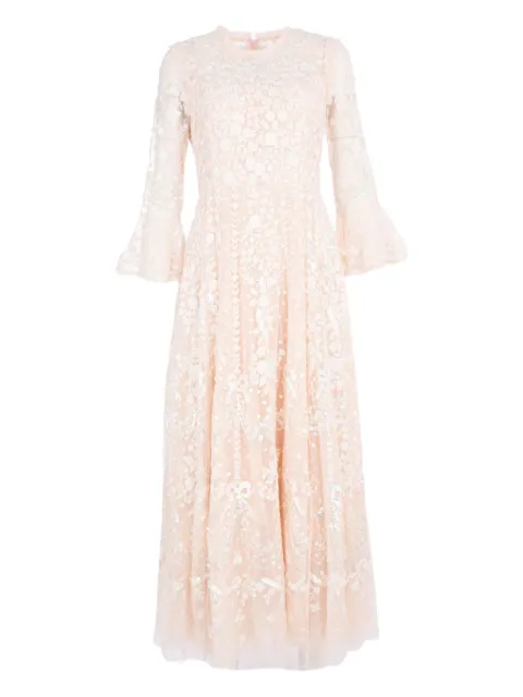 Needle & Thread flower-embellishment maxi dress