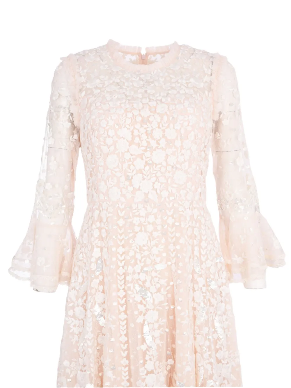 Needle & Thread Maxi-jurk verfraaid met bloemen Beige