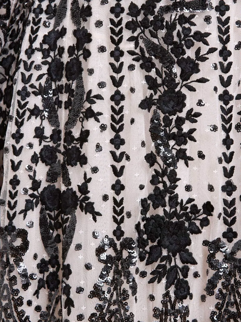 Needle & Thread Maxi-jurk met geborduurde bloemen Wit