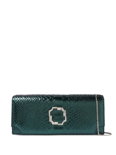 Malone Souliers Viven crocodile-embossed clutch