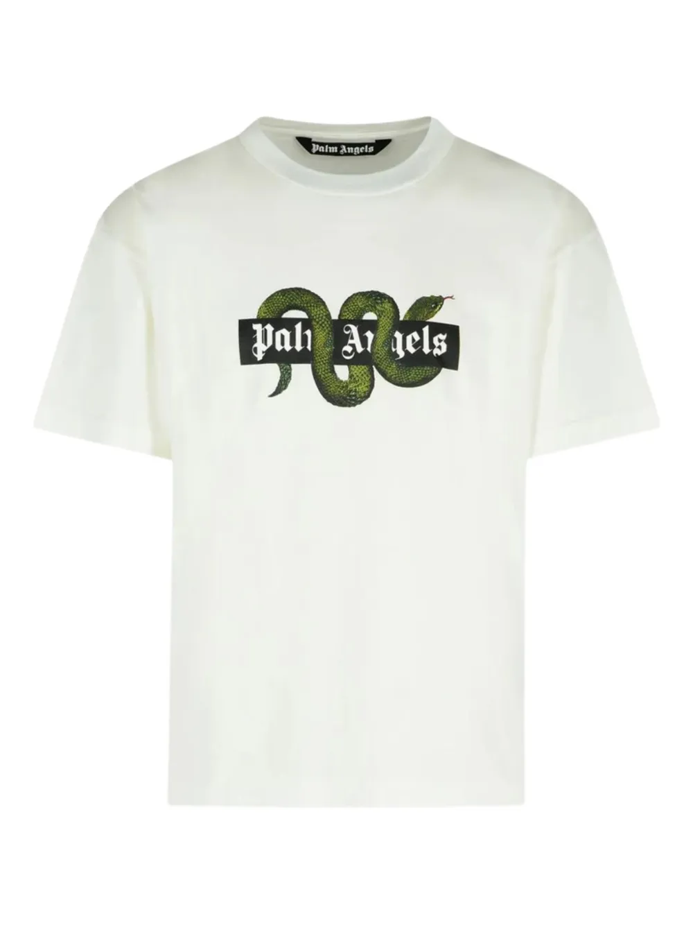 Palm Angels snake box logo tee | White | Image 1