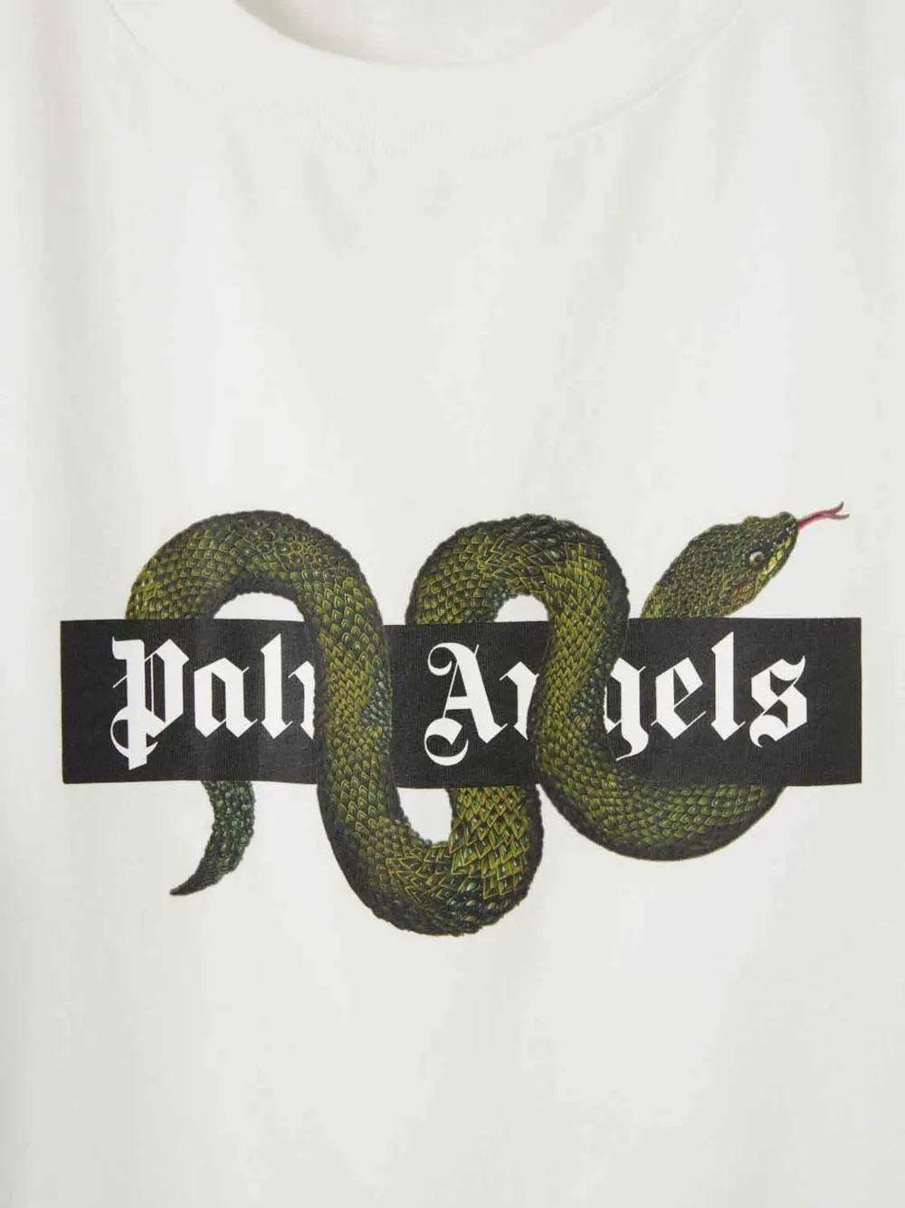 Palm Angels White Cotton T-shirt In White