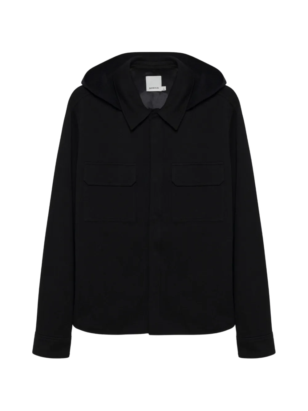 Simkhai Travis hooded chest-pocket overshirt - Nero