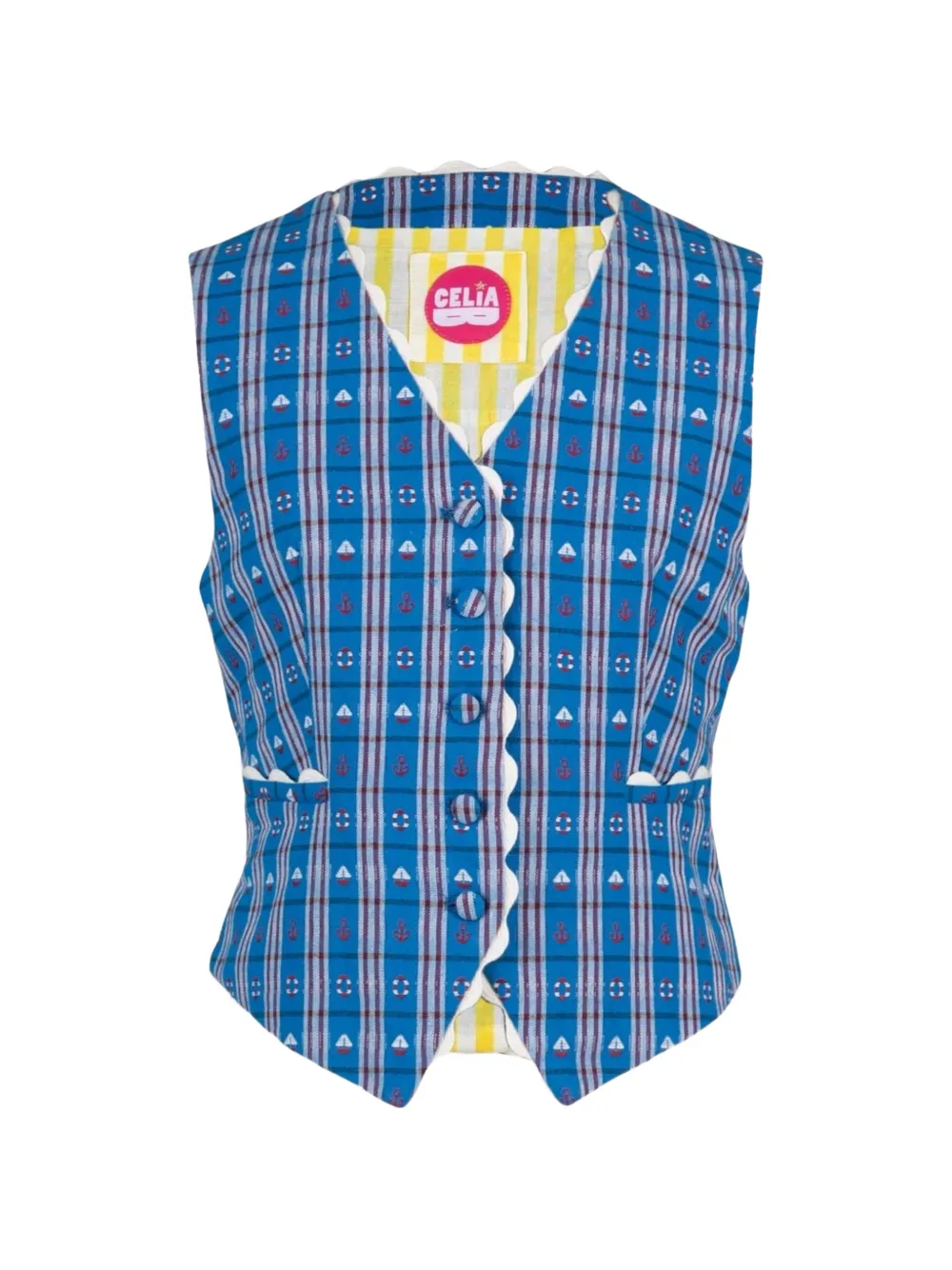 Celia B Alicia Vest In Blue