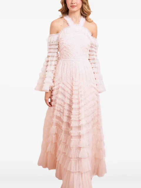 Needle & Thread ruffled-panel maxi dress