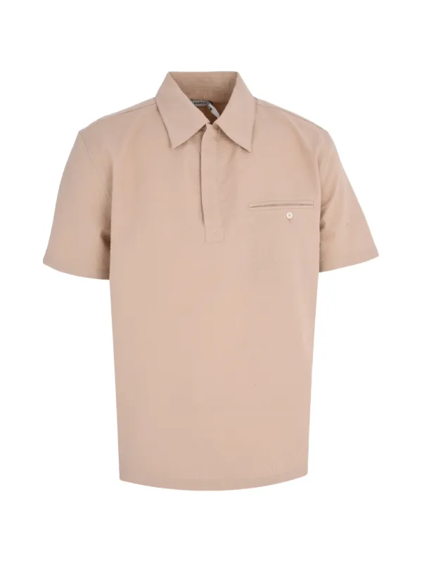 Simkhai Cormac Short-sleeve Polo Shirt in Neutrals