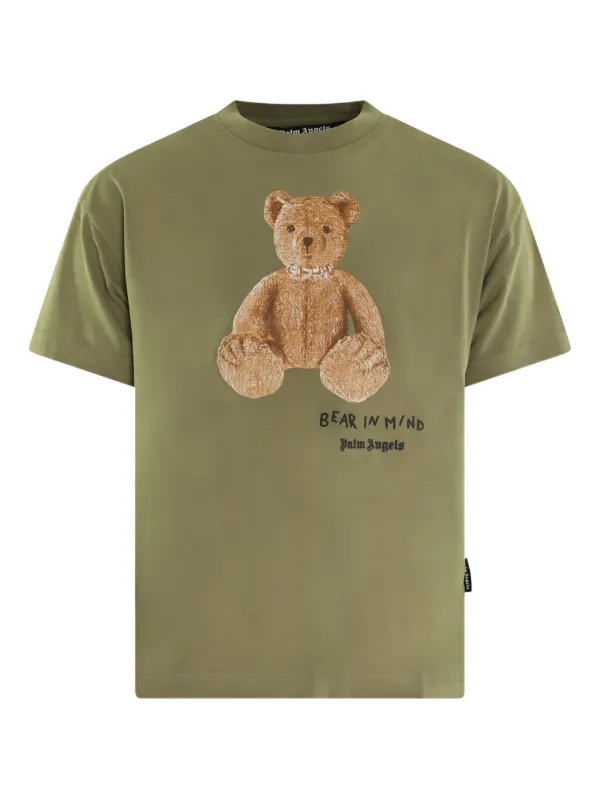 新品タグ付　Palm Angels ベアTシャツ L カーキ Palm Angels テディベア Tシャツ | グリーン | FARFETCH JP