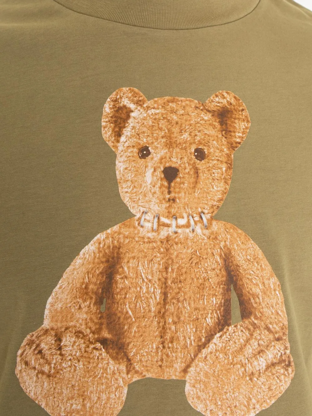 Palm Angels T-shirt Mit Teddy-print In Green