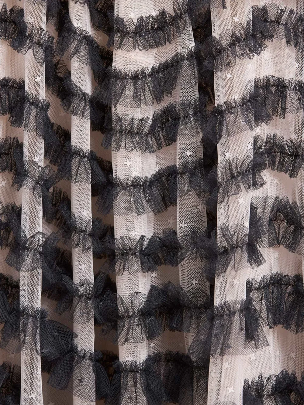 Needle & Thread Maxi-jurk verfraaid met ruches Zwart