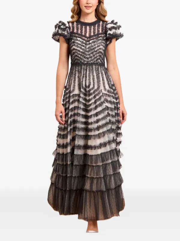 Needle & Thread Ruffle-embellishment Maxi Dress - Black Needle & Thread Ruffle-embellishment Maxi Dress - Black