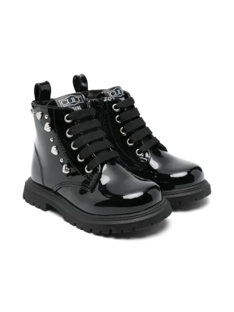 Cult botas con apliques de corazón