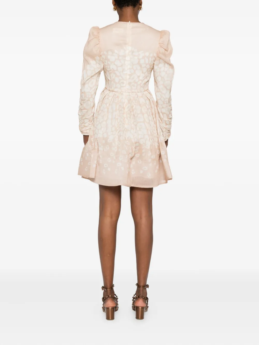 MALINA Jurk met luipaardprint Beige