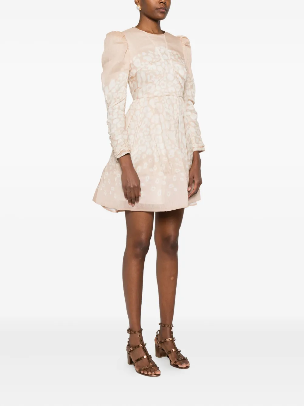 MALINA Jurk met luipaardprint Beige