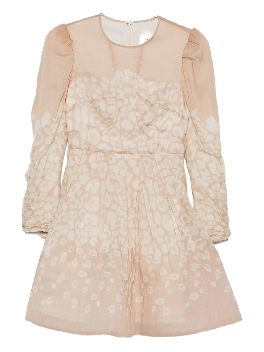 MALINA long-sleeve leopard-print dress - Toni neutri