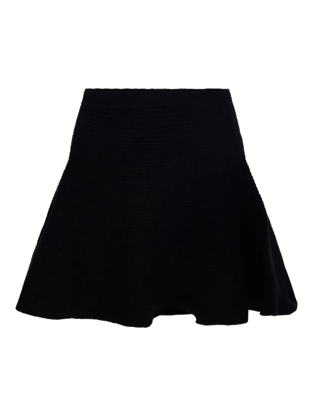 Nude Geribbelde mini-rok - Zwart