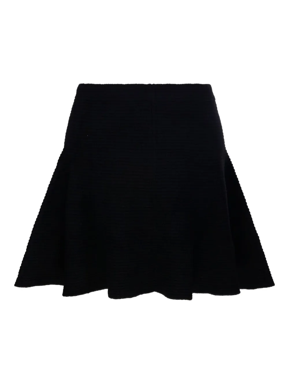 Nude Geribbelde mini-rok Zwart
