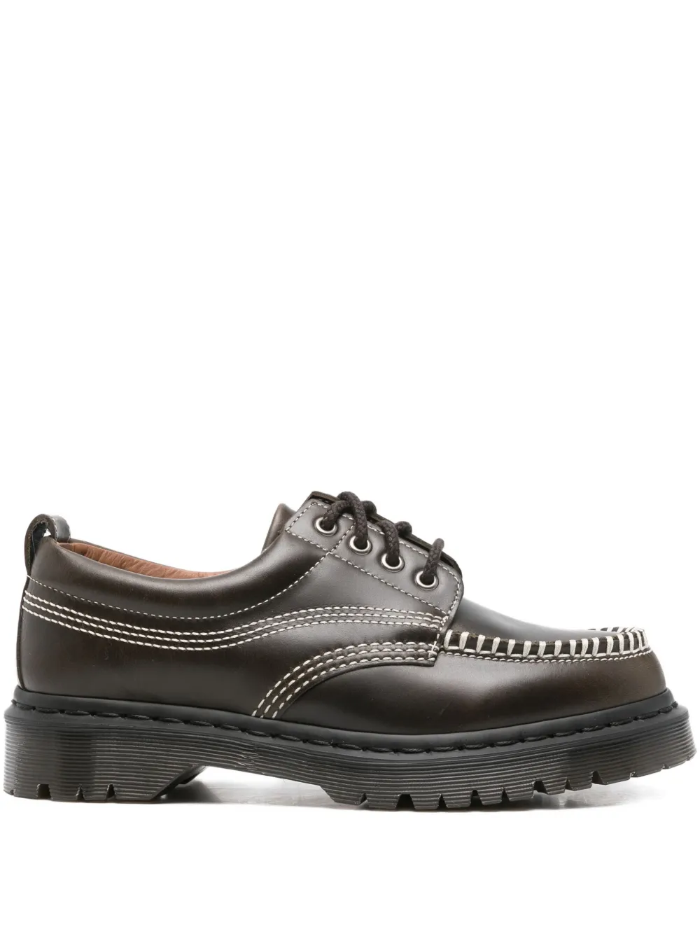 Dr. Martens Leather Derby Shoes In Brown