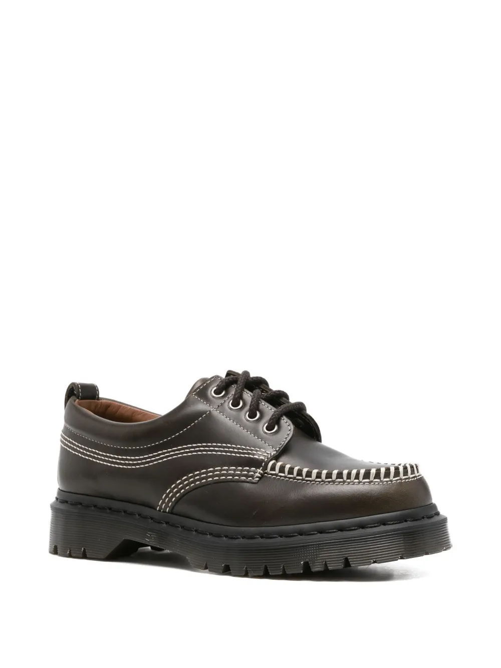 Dr. Martens Leather Derby Shoes In Brown