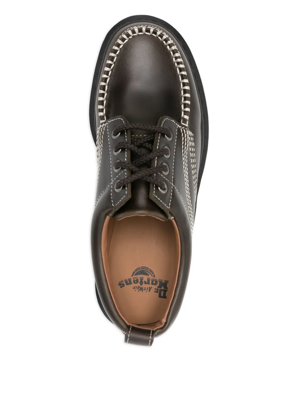 Dr. Martens Leather Derby Shoes In Brown