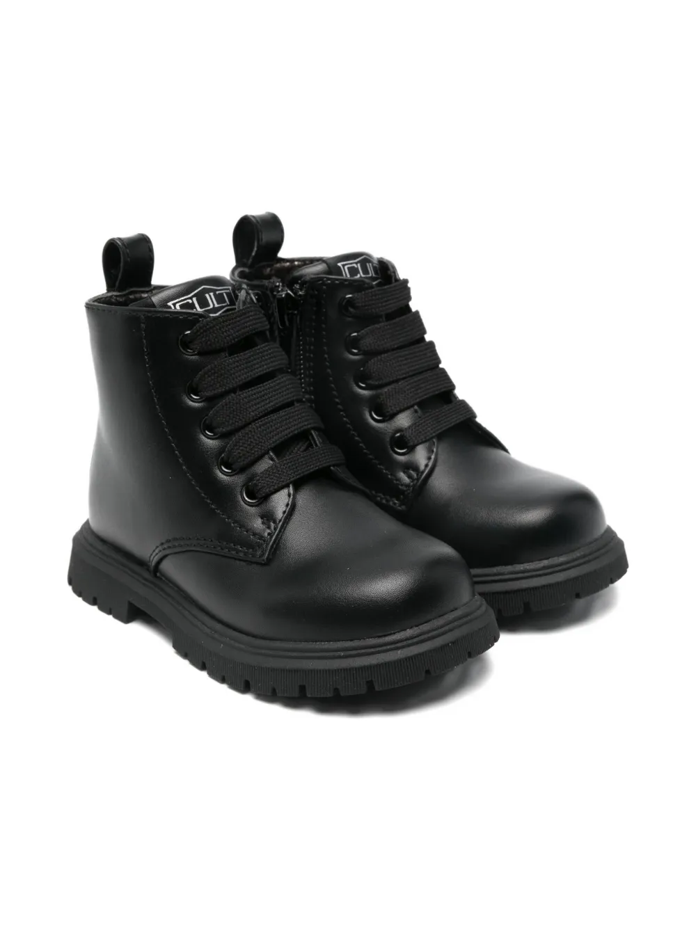 Cult lace-up zip boots Black