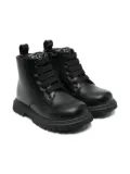 Cult lace-up zip boots - Black