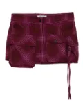 The Attico plaid pocket mini skirt - Red