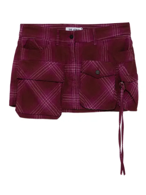 The Attico Karierter Minirock mit Taschen