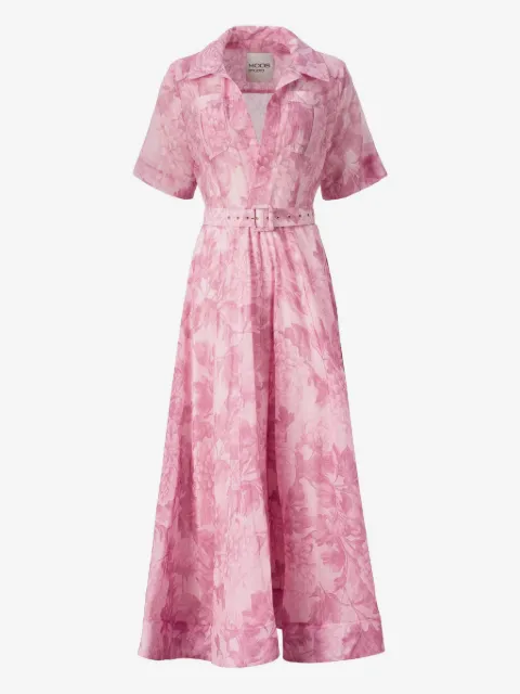MOOS STUDIO La Rosée floral-print belted dress