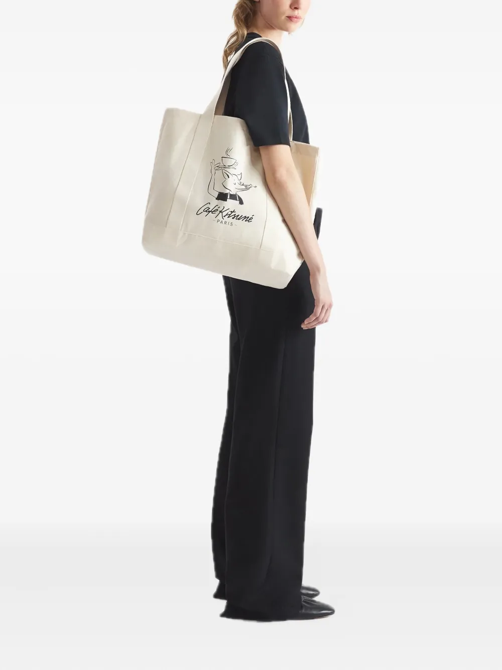 CAFÉ KITSUNÉ Barista Fox print tote bag | Women | Image 2
