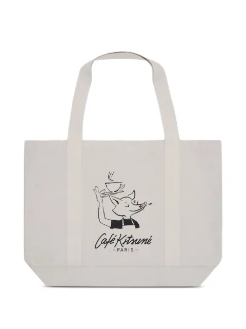 CAFÉ KITSUNÉ Barista Fox 印花手提包