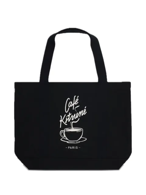 CAFÉ KITSUNÉ Coffee Cup 印花托特包