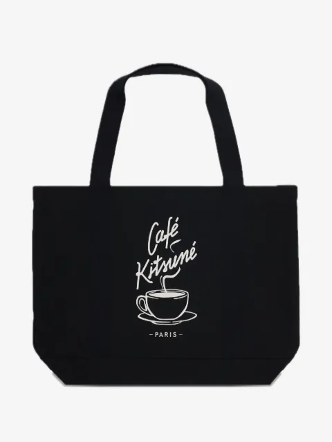 CAFÉ KITSUNÉ Coffee Cup print tote bag