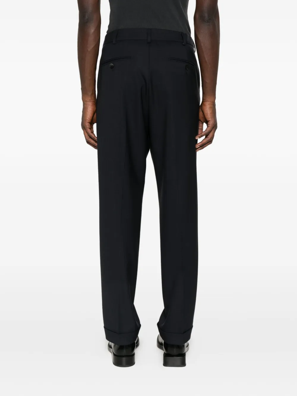 Cellar Door Broek met geplooide cuffs Zwart