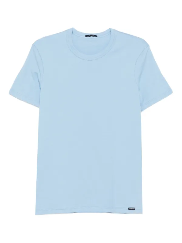 Tシャツ・カットソー TOM FORD Crew-neck T-shirt Denim Blue 31809014_61539148_600.jpg