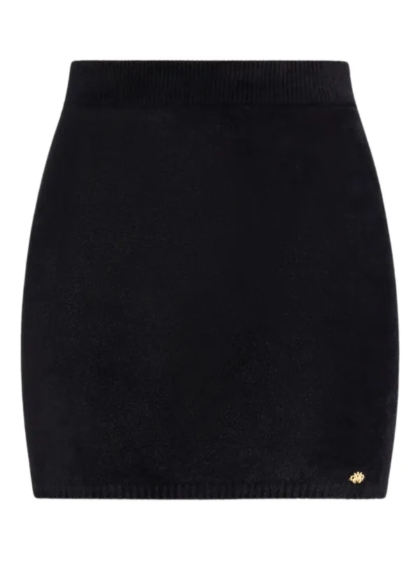 Amiri Knit Mini Skirt in Black