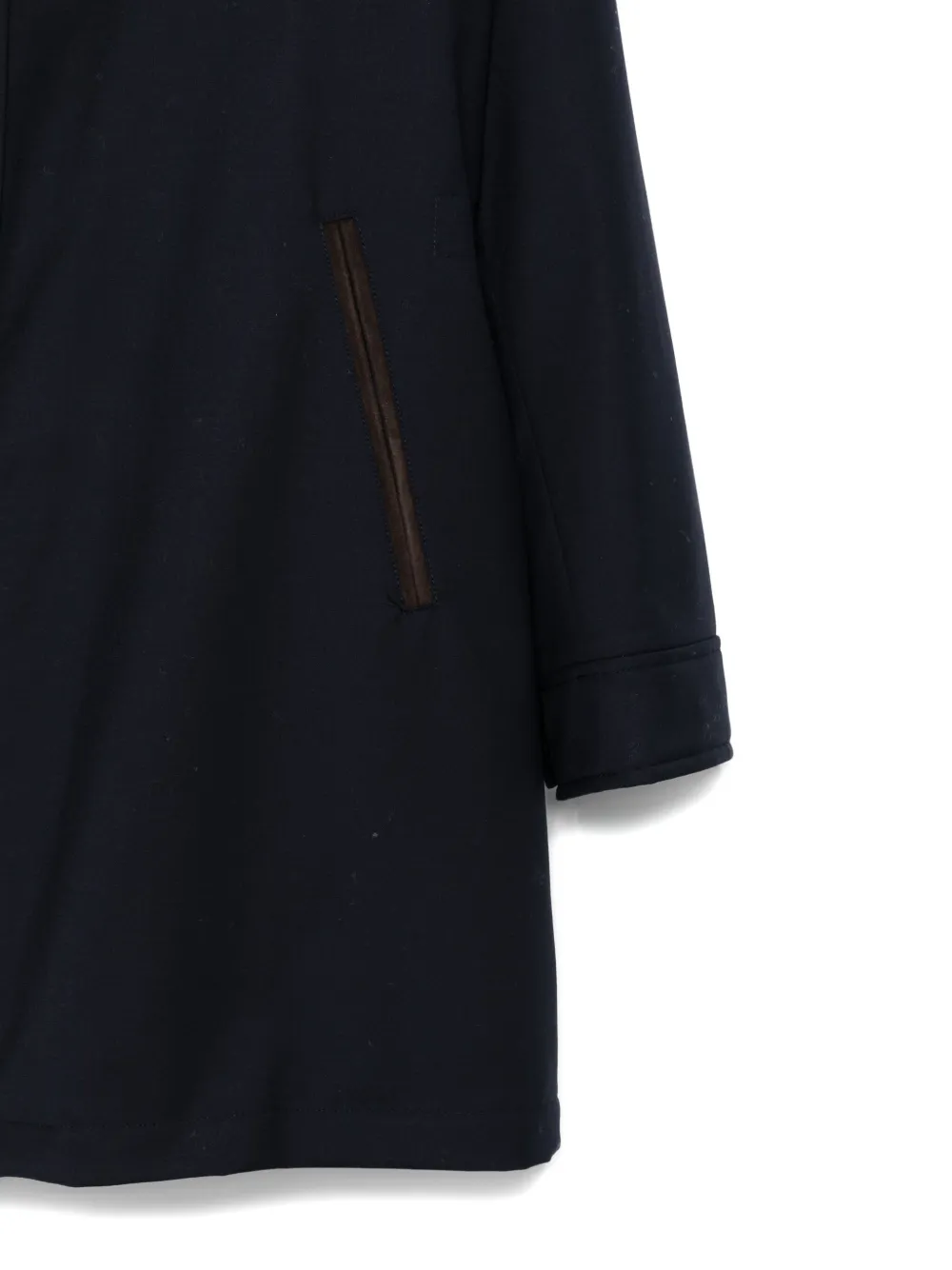 Manzoni 24 Fluwelen jas met knoopsluiting Blauw