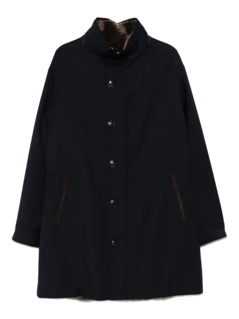Manzoni 24 button-fastening velvet-collared coat