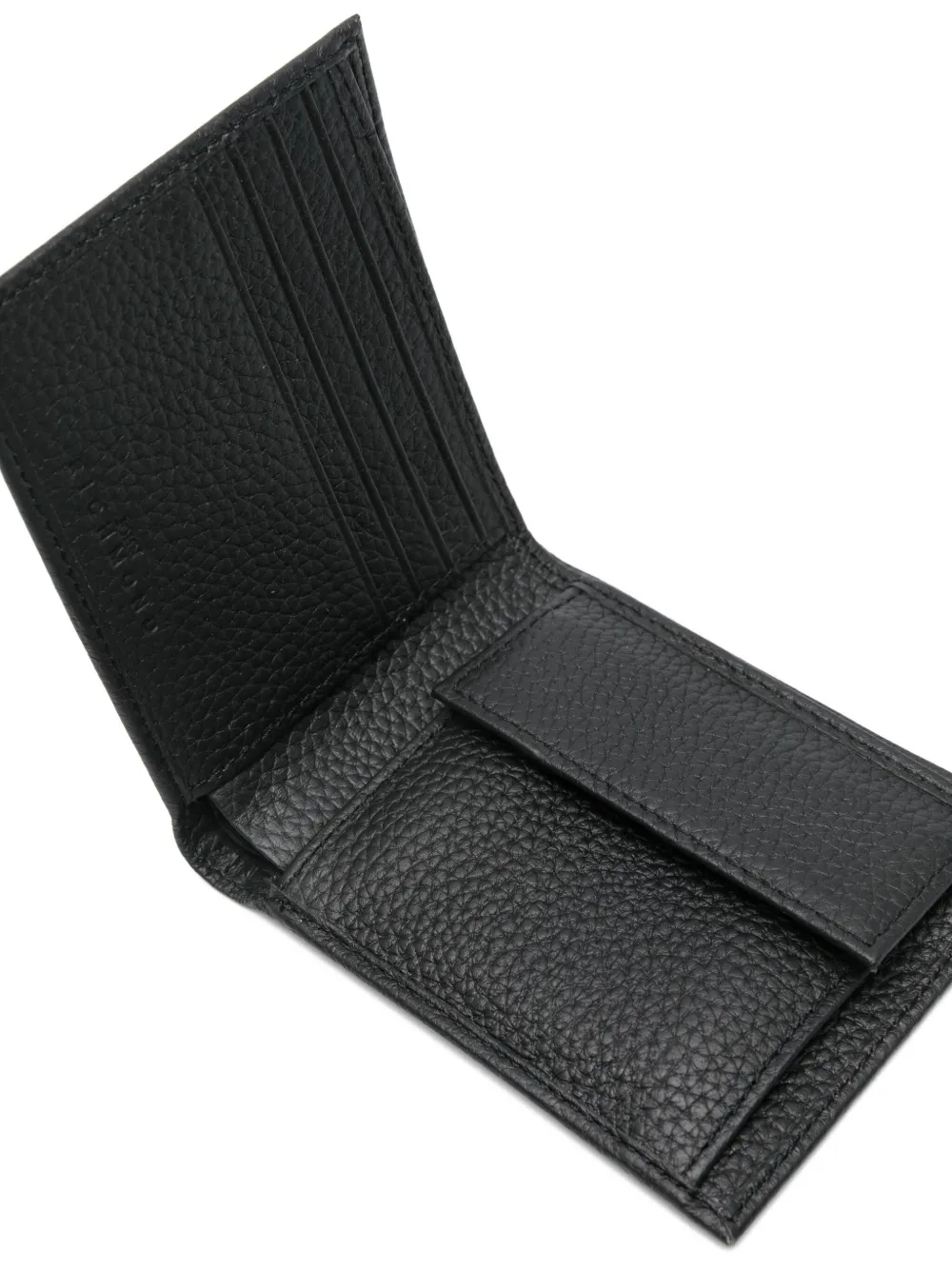John Richmond Black Wallet In Leather With Logo In Gold