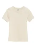 FLORE FLORE rib-knit short-sleeve T-shirt - Neutrals