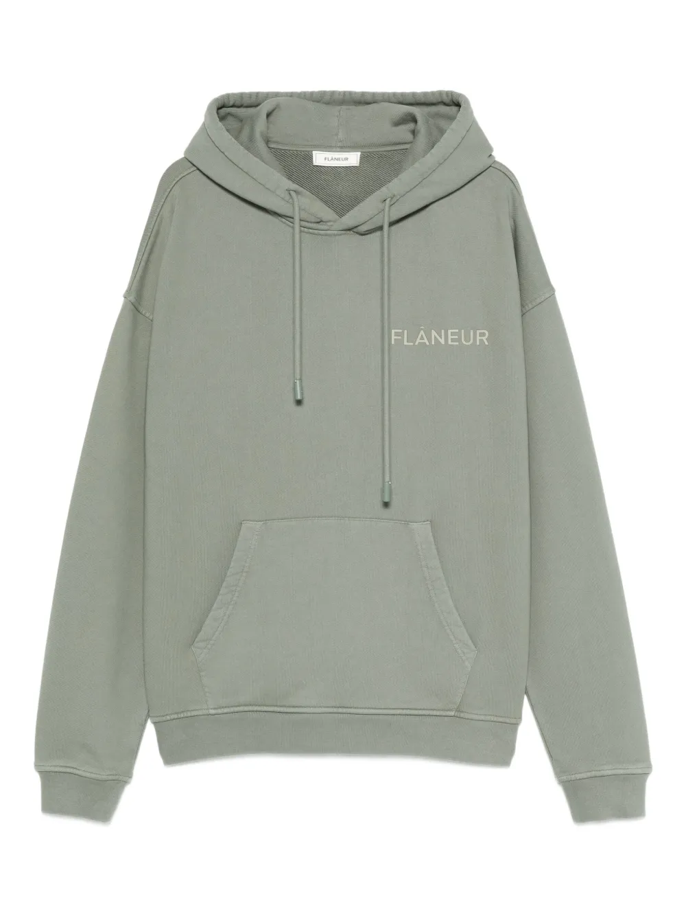 FLÂNEUR logo-embroidered hoodie | Green | Image 1